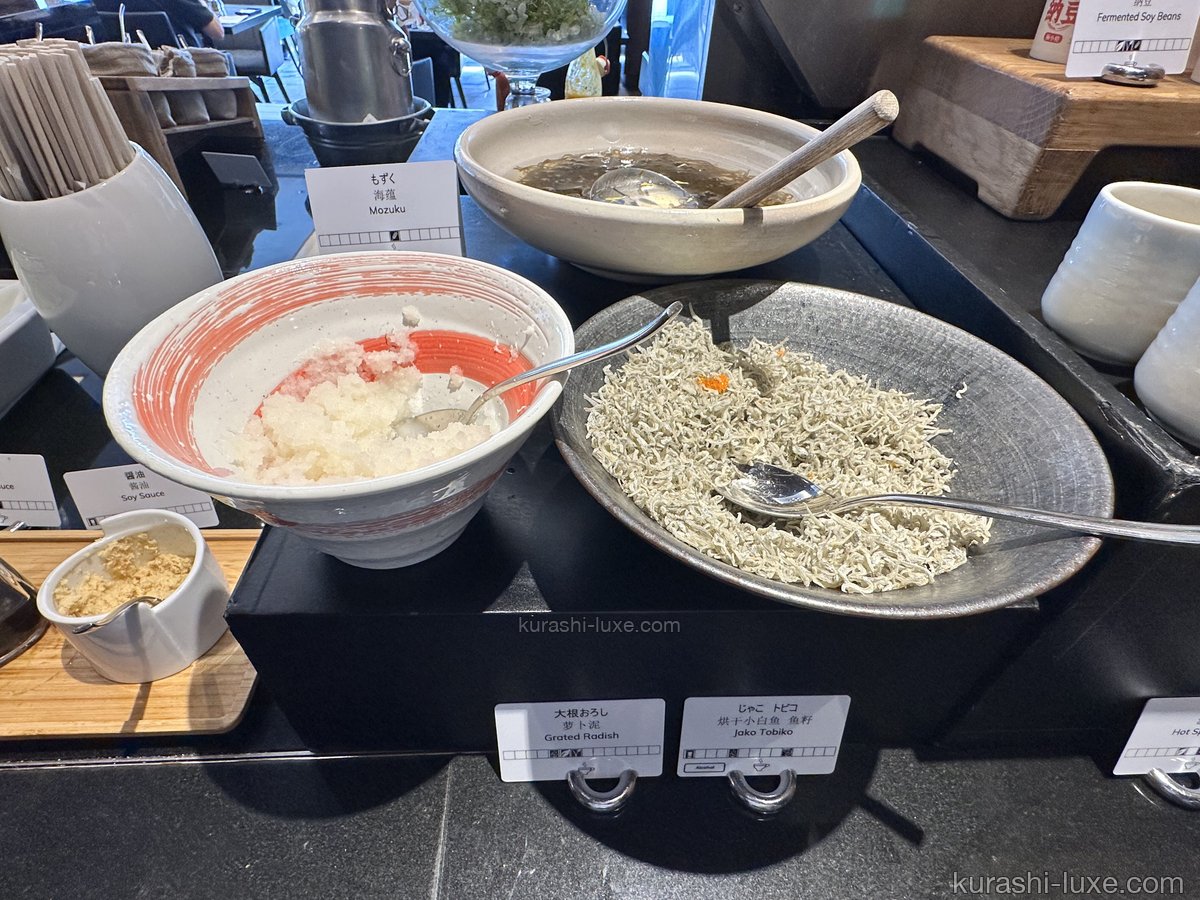 朝食ブッフェの料理