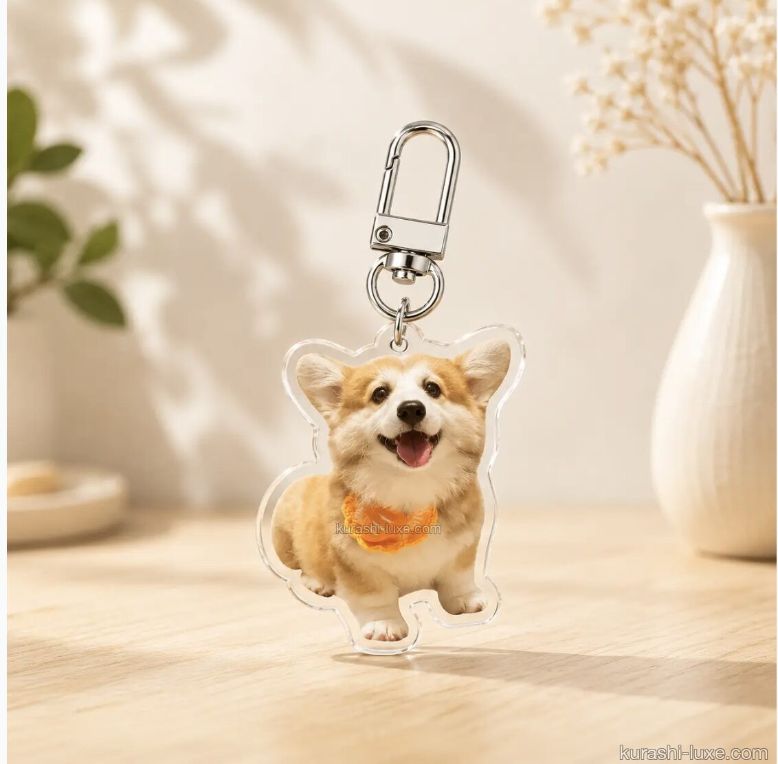 ペット写真のキーホルダー